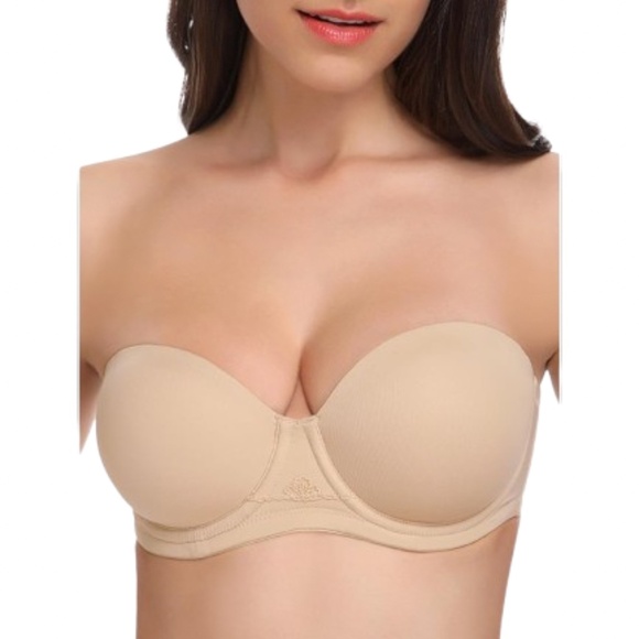 Women’s Molded Push Up Multiway Strapless Bra - Picture 1 of 10
